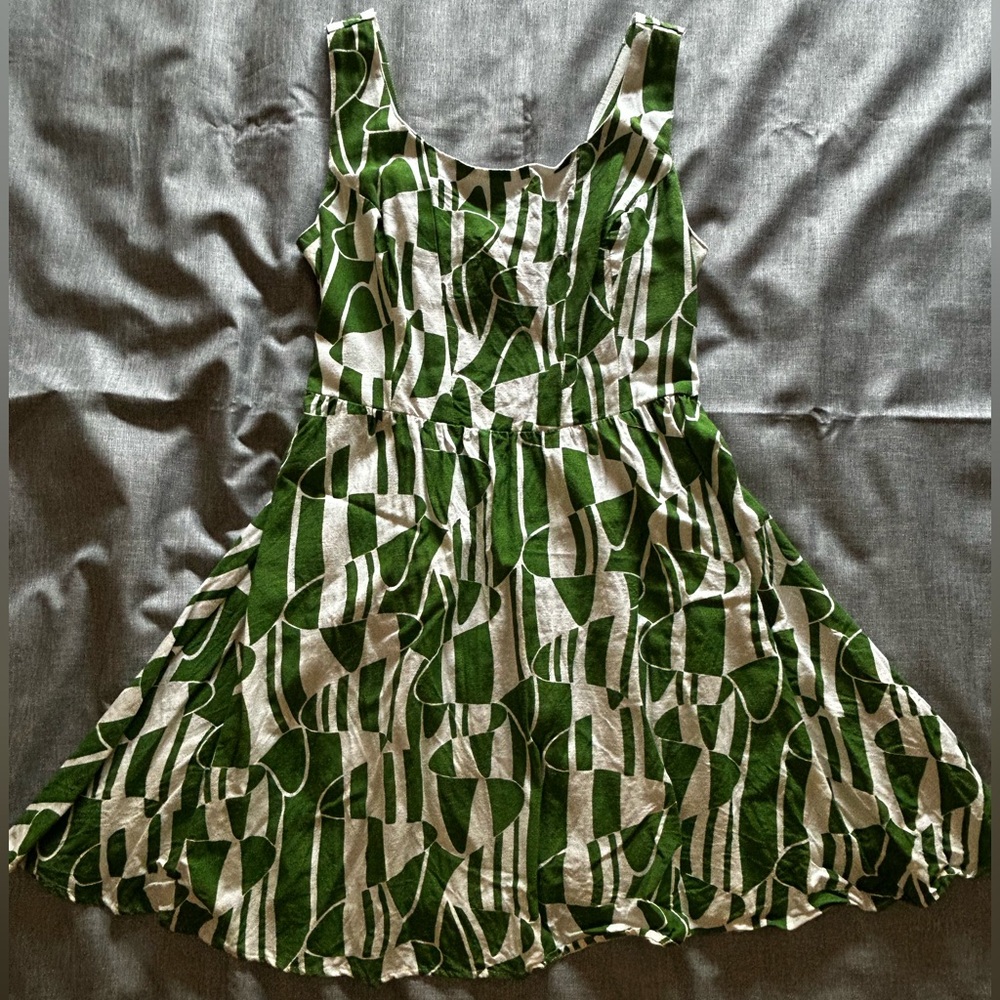 Sincerely Jules Green and White Textured Dress